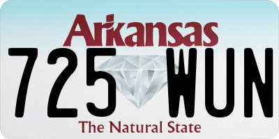 AR license plate 725WUN