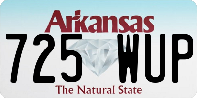 AR license plate 725WUP