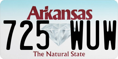 AR license plate 725WUW