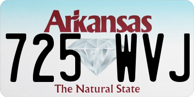 AR license plate 725WVJ