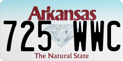 AR license plate 725WWC