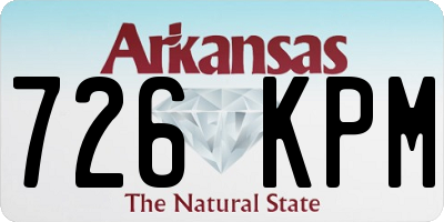 AR license plate 726KPM