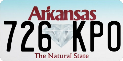 AR license plate 726KPO