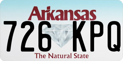 AR license plate 726KPQ