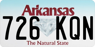AR license plate 726KQN