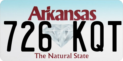 AR license plate 726KQT
