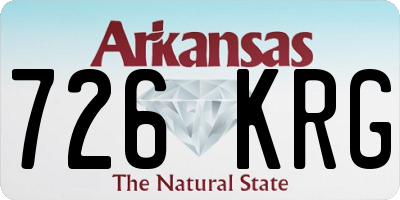 AR license plate 726KRG
