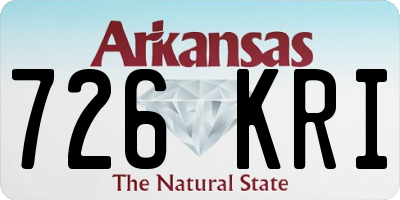 AR license plate 726KRI