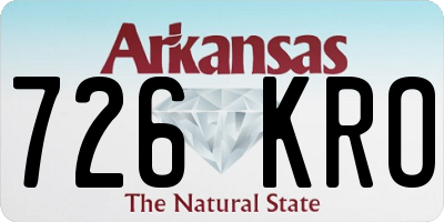 AR license plate 726KRO