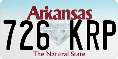 AR license plate 726KRP