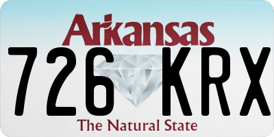 AR license plate 726KRX
