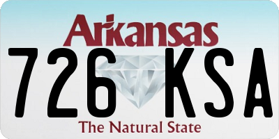 AR license plate 726KSA