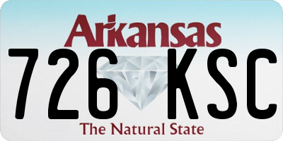 AR license plate 726KSC