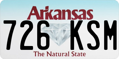 AR license plate 726KSM