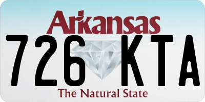 AR license plate 726KTA