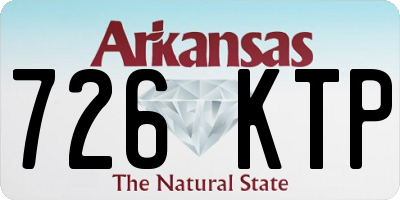 AR license plate 726KTP