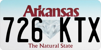 AR license plate 726KTX