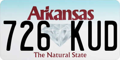 AR license plate 726KUD