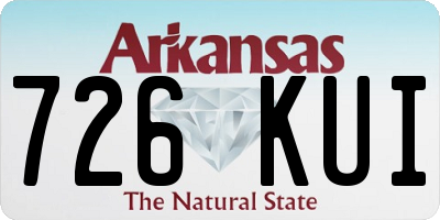 AR license plate 726KUI