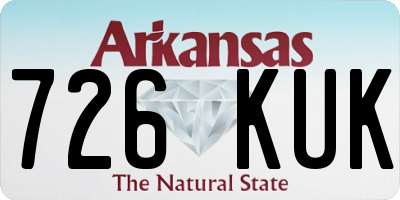 AR license plate 726KUK
