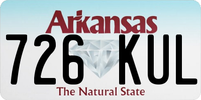 AR license plate 726KUL