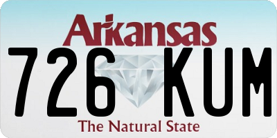 AR license plate 726KUM