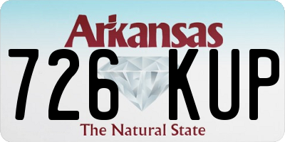 AR license plate 726KUP