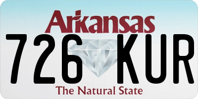 AR license plate 726KUR