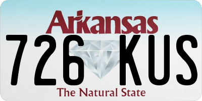 AR license plate 726KUS