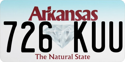 AR license plate 726KUU