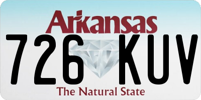 AR license plate 726KUV