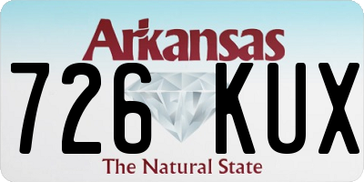 AR license plate 726KUX