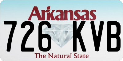 AR license plate 726KVB