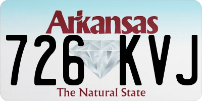 AR license plate 726KVJ
