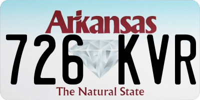 AR license plate 726KVR
