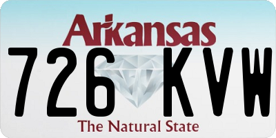 AR license plate 726KVW