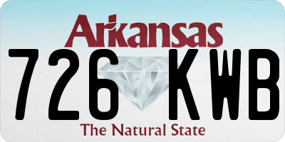 AR license plate 726KWB