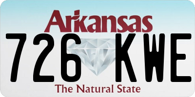 AR license plate 726KWE