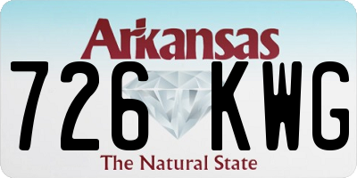 AR license plate 726KWG