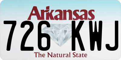 AR license plate 726KWJ