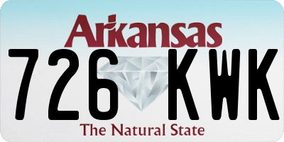 AR license plate 726KWK