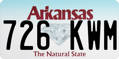AR license plate 726KWM