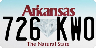 AR license plate 726KWO