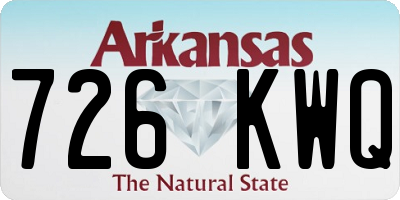 AR license plate 726KWQ