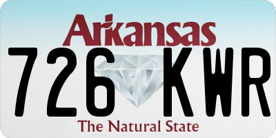 AR license plate 726KWR