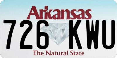 AR license plate 726KWU