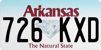 AR license plate 726KXD