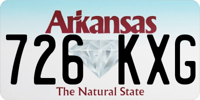 AR license plate 726KXG