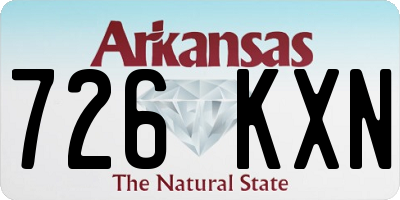 AR license plate 726KXN