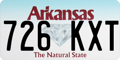 AR license plate 726KXT